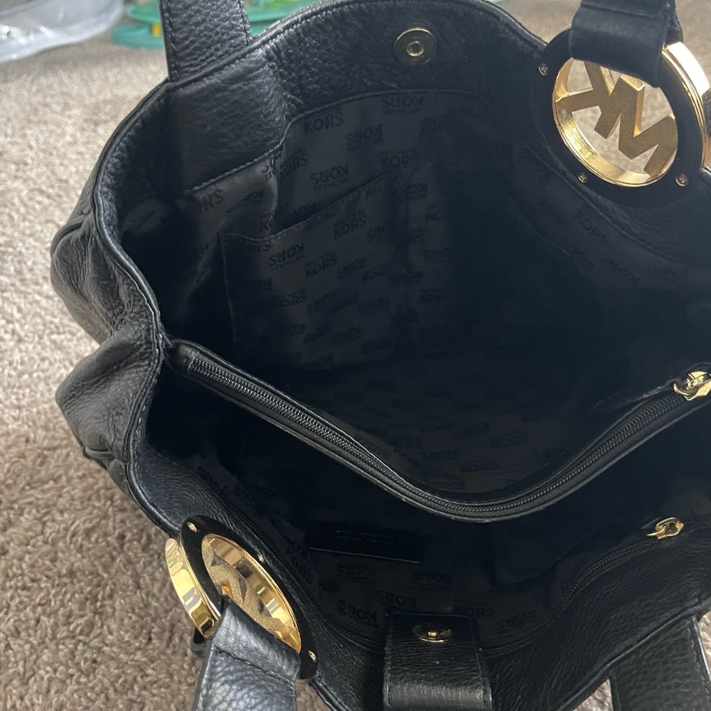Michael Kors Black Leather Purse - Picture 5 of 6